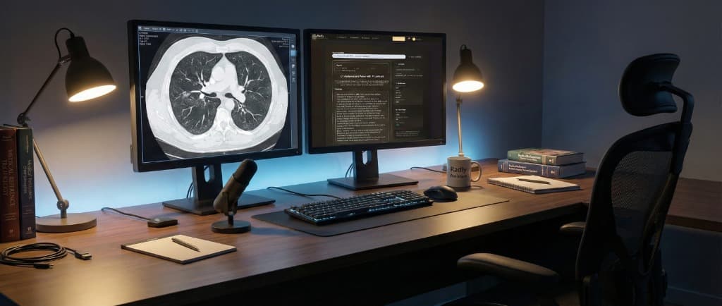 Radly workstation with CT scan and interface